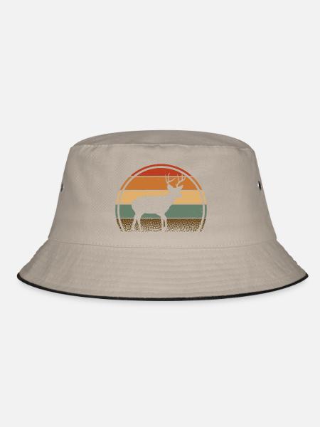 Hirsch - Bucket Hat - Khaki/Schwarz