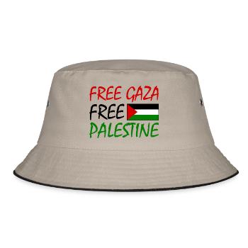 Free gaza Free palestine - Bob - kaki/noir - Devant