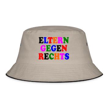 Eltern gegen rechts - Bucket Hat - Khaki/Schwarz - Vorne