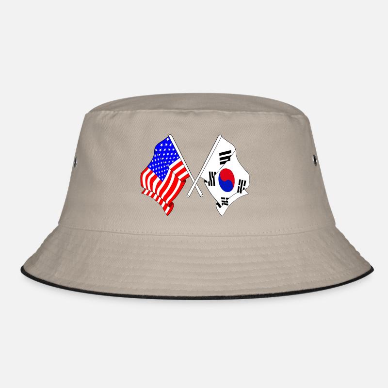 Drapeau des États-Unis et drapeau de la Corée du Sud Bob