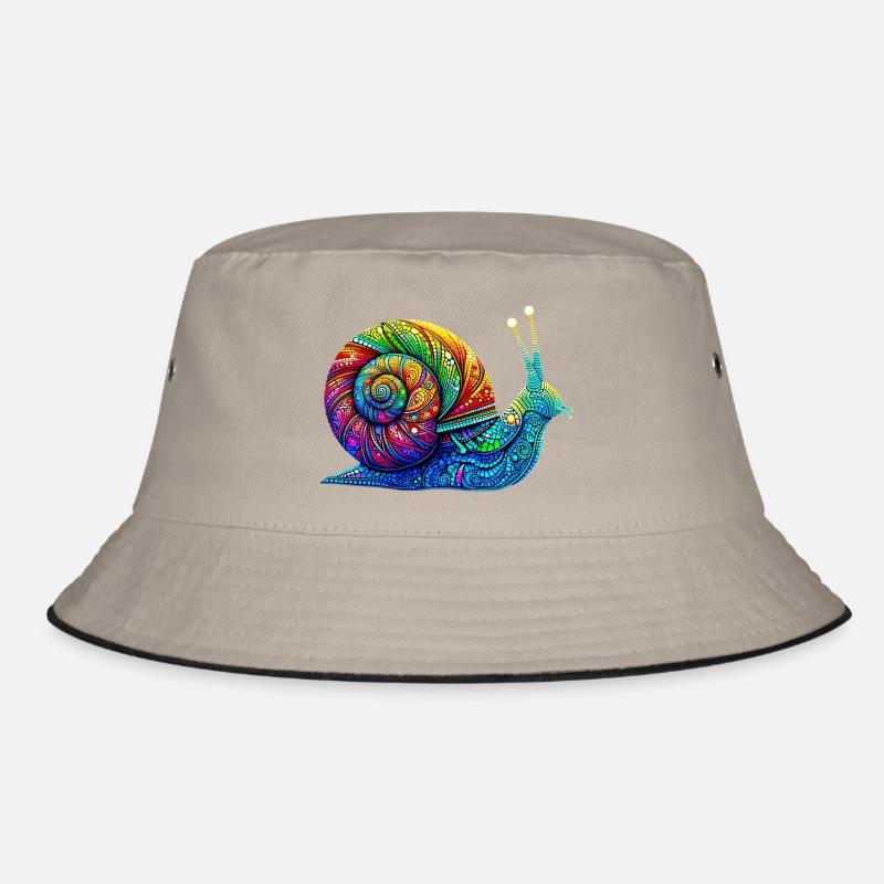 Schnecke - Bucket Hat - Khaki/Schwarz