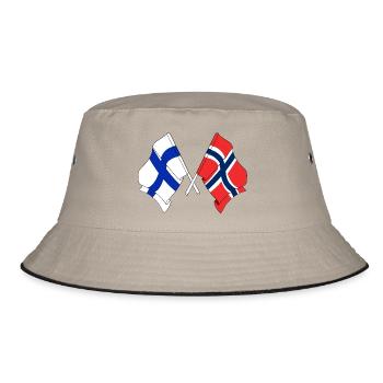 Drapeau de la Finlande, drapeau de la Norvège - Bob - kaki/noir - Devant
