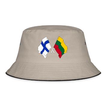 Drapeau Finlande, Drapeau Lituanie - Bob - kaki/noir - Devant