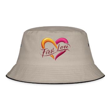 FIRST LOVE - Bucket Hat - khaki/black - Front