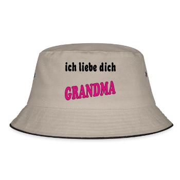 ich liebe dich GRANDMA - Bob - kaki/noir - Devant