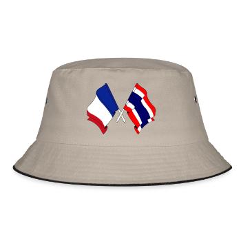 Drapeau France Thaïlande - Bob - kaki/noir - Devant