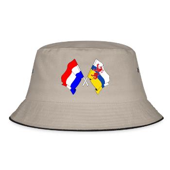 Flag of the Netherlands Limburg crossed - Bucket Hat - khaki/black - Front