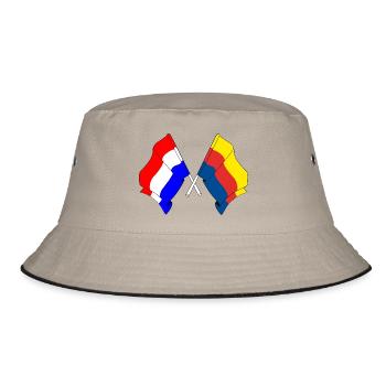 Drapeau Pays-Bas, drapeau Hollande du Nord croisé - Bob - kaki/noir - Devant