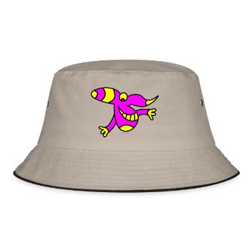 Jangofashion creation shirts - Bucket Hat - Khaki/Schwarz - Vorne