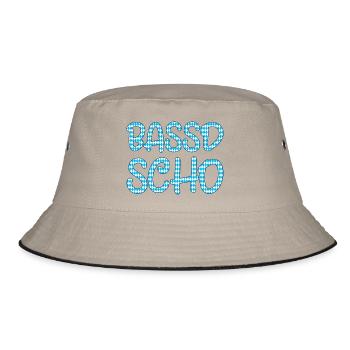 Bassd scho - Bucket Hat - Khaki/Schwarz - Vorne