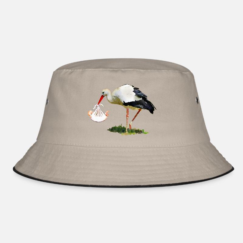 Cigogne avec bébé dans une écharpe Bob