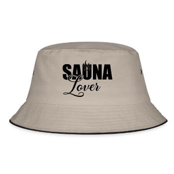 Sauna Wellness Spa - Bucket Hat - khaki/black - Front