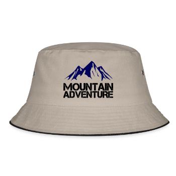 Mountain Adventure - Bucket Hat - Khaki/Schwarz - Vorne