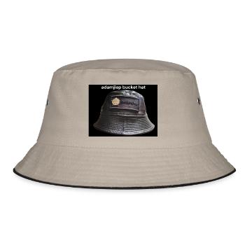Chapeau seau noir Adamjiep - Bob - kaki/noir - Devant