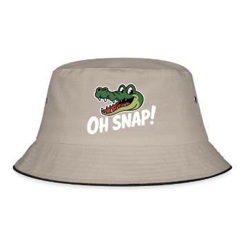 Oh Snap Alligator Dessin animé - Bob - kaki/noir - Devant