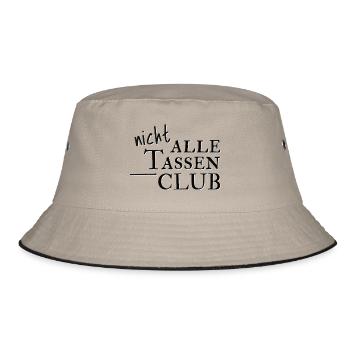 Nicht alle Tassen im Schrank Club! Links & Grün - Bucket Hat - Khaki/Schwarz - Vorne