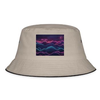 Shiny Berlin neon - Bucket Hat - khaki/black - Front