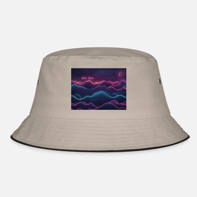Shiny Berlin neon - Bucket Hat - Khaki/Schwarz