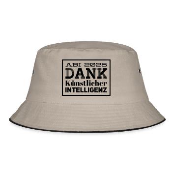 ABSCHLUSS - Bucket Hat - Khaki/Schwarz - Vorne