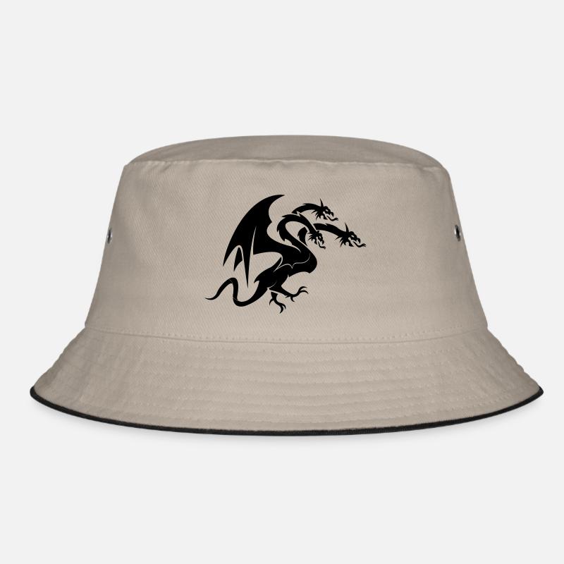 dragon 3 head Bucket Hat
