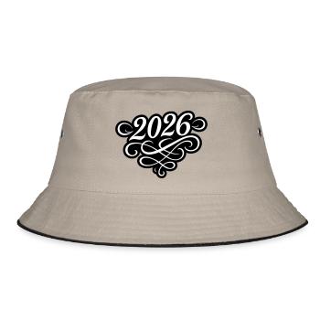 2026 year - Bucket Hat - khaki/black - Front