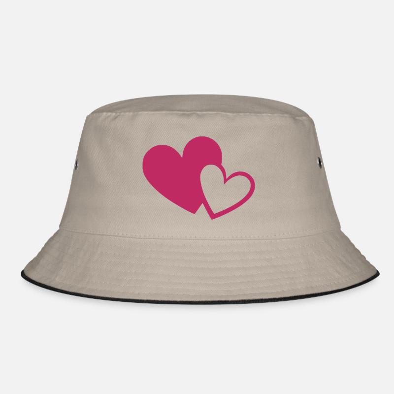 pinkes Herz pink Geschenk Mutter Muttertag Bucket Hat