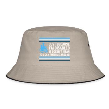 Rollstuhl - Bucket Hat - Khaki/Schwarz - Vorne