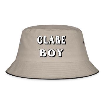 Clare Boy – County Clare Design - Bucket Hat - Khaki/Schwarz - Vorne