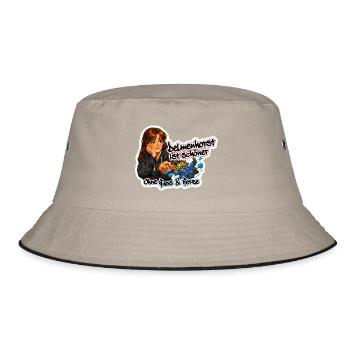 Delmenhorst ist schöner ohne Hass und Hetze - Bucket Hat - Khaki/Schwarz - Vorne