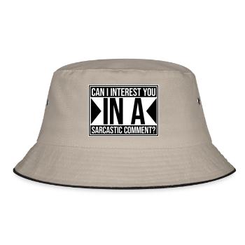 Can I Interest You In A Sarcastic Comment Lustig - Bucket Hat - khaki/black - Front