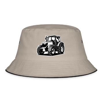 Tractor / Tractor / Tractor (2-color) - Bucket Hat - khaki/black - Front