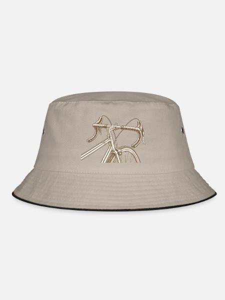 Vintage Rennrad – Klassisches Fahrrad 70er Jahre - Bucket Hat - Khaki/Schwarz