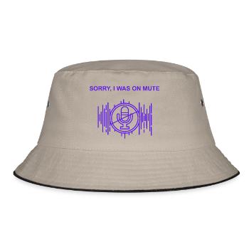 Entschuldigung, ich war wieder stumm - Bucket Hat - Khaki/Schwarz - Vorne