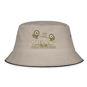 Armee Ehefrau Militär Ehefrau Einsatz - Bucket Hat - Khaki/Schwarz - Vorne