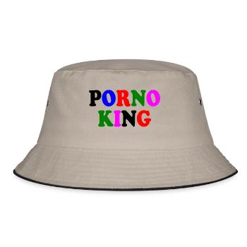 Porno king - Bucket Hat - Khaki/Schwarz - Vorne