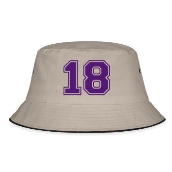 18 - Bucket Hat - Khaki/Schwarz - Vorne
