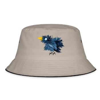 Krähe - Bucket Hat - Khaki/Schwarz - Vorne