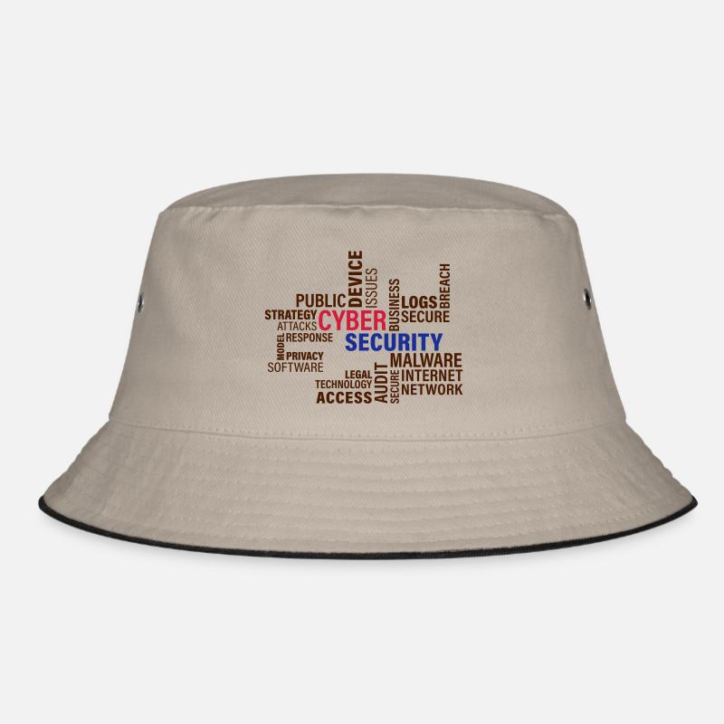 Cyber Security - Bucket Hat - Khaki/Schwarz