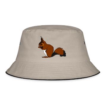 squirrel28 - Bucket Hat - Khaki/Schwarz - Vorne