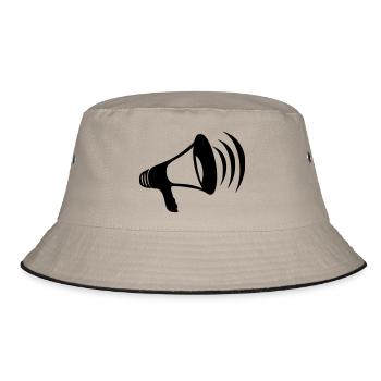 megaphone - Bucket Hat - khaki/black - Front