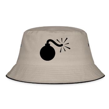 BOMB Booom! - Bucket Hat - Khaki/Schwarz - Vorne