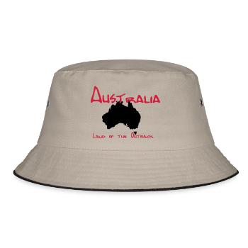 Australien - Bucket Hat - Khaki/Schwarz - Vorne