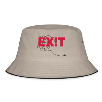 EXIT - Bucket Hat - khaki/black - Front