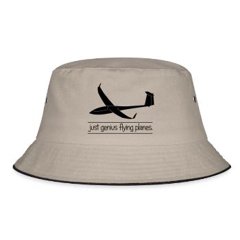 Glider pilot genie pilot fly gift - Bucket Hat - khaki/black - Front