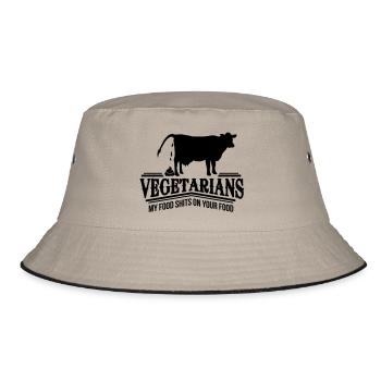 Vegetarians - my food shits on your food - Bob - kaki/noir - Devant