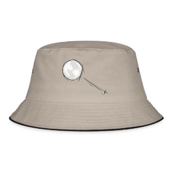 Magnifying glass for detectives, gift idea, researchers - Bucket Hat - khaki/black - Front