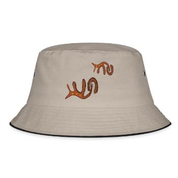 cave painting - Bucket Hat - khaki/black - Front