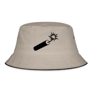 dynamit___f1 - Bucket Hat - Khaki/Schwarz - Vorne