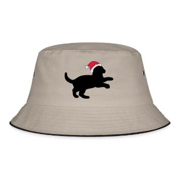 Chaton dans un chapeau de Noël. - Bob - kaki/noir - Devant