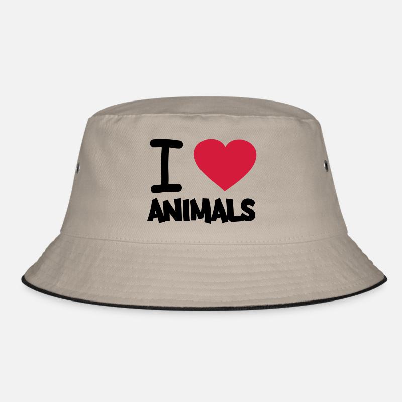 i_love_animals Bucket Hat